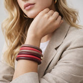 Heartfelt (faux) leather bangles