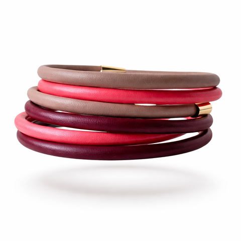 Heartfelt (faux) leather bangles