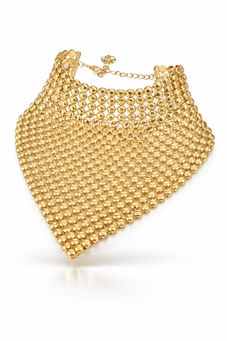 Golden Cascade Scarf Necklace