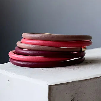 Heartfelt (faux) leather bangles